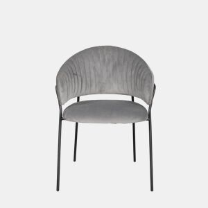 Conjunto de 2 cadeiras de jantar SHAUNI cor cinza claro