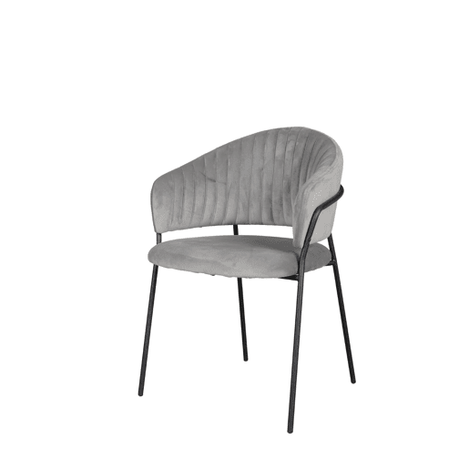 Conjunto de 2 cadeiras de jantar SHAUNI cor cinza claro