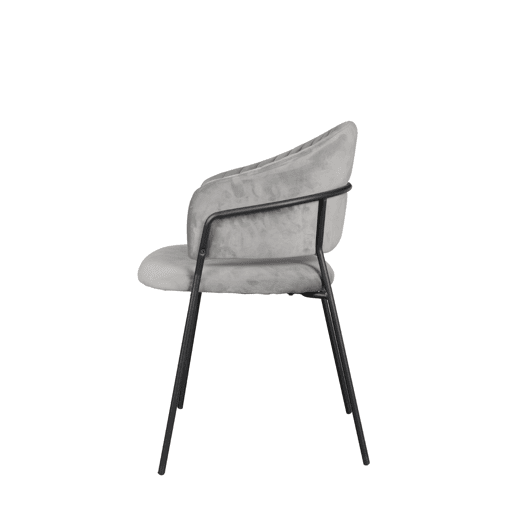 Conjunto de 2 cadeiras de jantar SHAUNI cor cinza claro