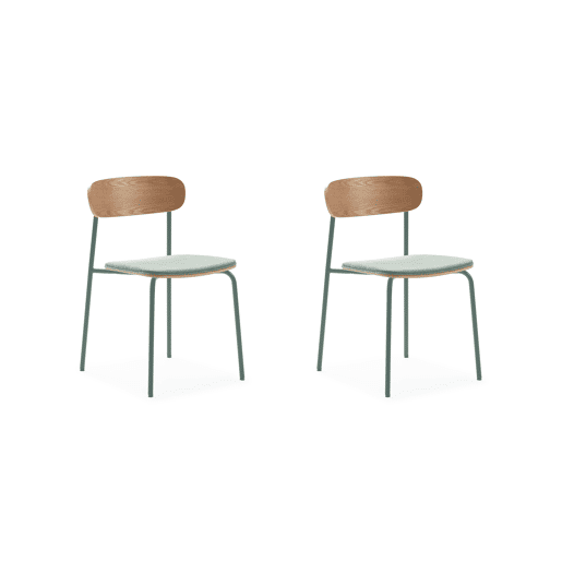 Conjunto de 2 cadeiras de cozinha ADRIANA água-marinha
