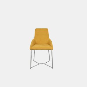 Conjunto de 2 cadeiras de jantar VIVIAN cor amarelo