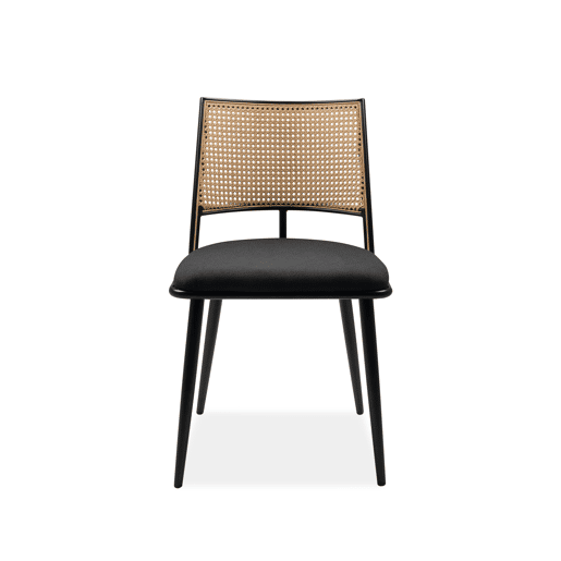 Conjunto de 4 cadeiras de jantar LUIGI cor preto