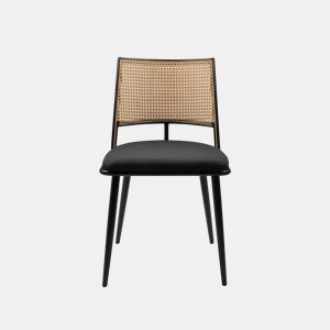 Conjunto de 4 cadeiras de jantar LUIGI cor preto