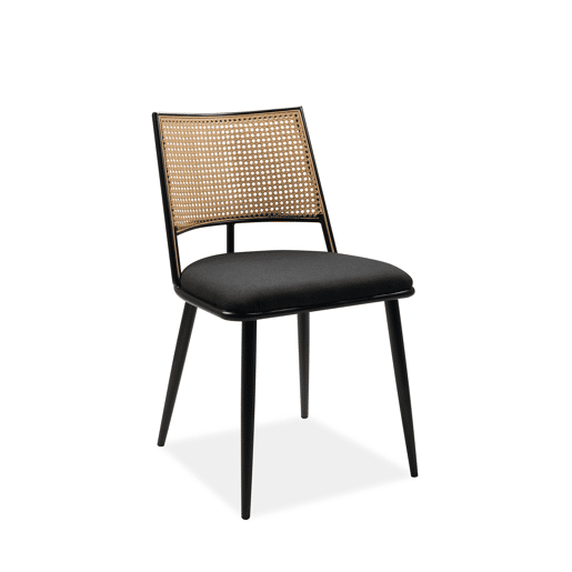 Conjunto de 4 cadeiras de jantar LUIGI cor preto