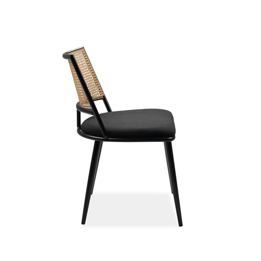 Conjunto de 4 cadeiras de jantar LUIGI cor preto