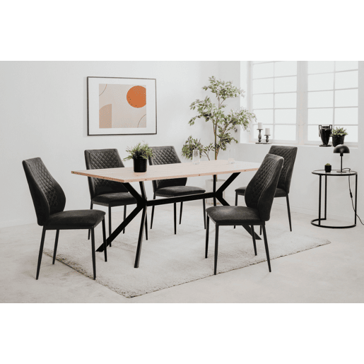 Conjunto de 4 cadeiras de jantar LILY cor cinza Conjunto de 4 cadeiras de jantar LILY cor cinza