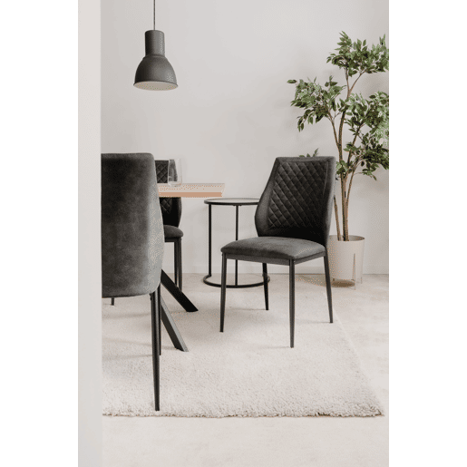 Conjunto de 4 cadeiras de jantar LILY cor cinza Conjunto de 4 cadeiras de jantar LILY cor cinza