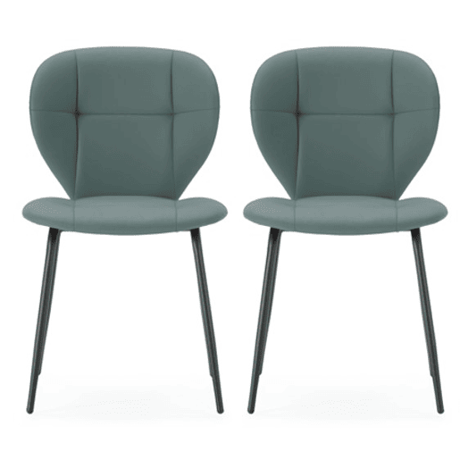 Conjunto de 2 cadeiras de cozinha MAURA cor verde
