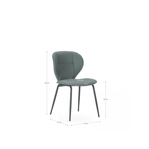 Conjunto de 2 cadeiras de cozinha MAURA cor verde