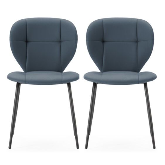 Pack de 2 sillas de cocina MAURA  Gris Oscuro