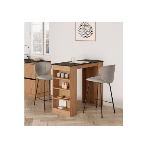Conjunto de 2 bancos altos MAURA cor bege