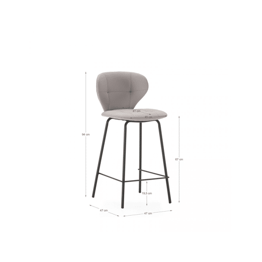 Conjunto de 2 bancos altos MAURA cor bege