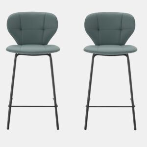 Conjunto de 2 bancos altos MAURA cor verde