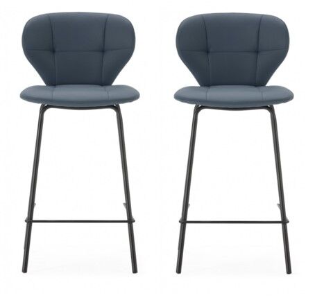 Pack de 2 taburetes altos MAURA  Gris Oscuro