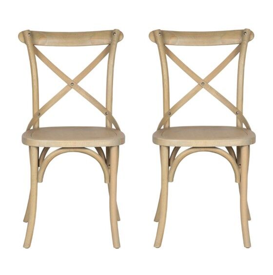 Pack de 2 sillas de cocina BISTROT II  Natural