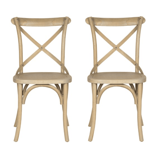 Conjunto de 2 cadeiras de cozinha BISTROT II natural