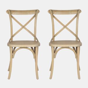Conjunto de 2 cadeiras de cozinha BISTROT II natural