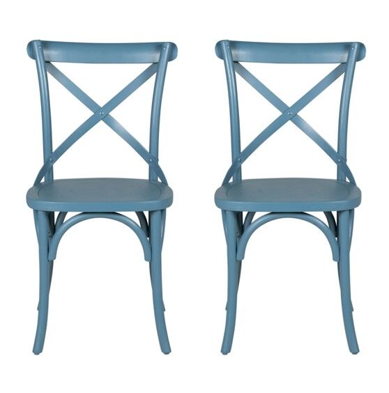Pack de 2 sillas de cocina BISTROT II  Azul