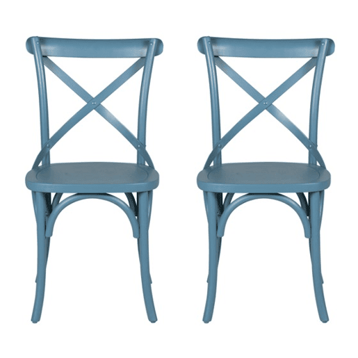Conjunto de 2 cadeiras de cozinha BISTROT II azul