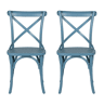 Conjunto de 2 cadeiras de cozinha BISTROT II azul