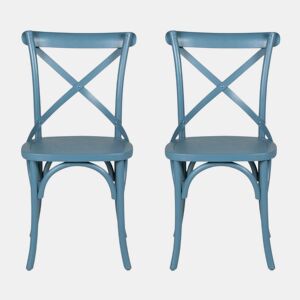 Conjunto de 2 cadeiras de cozinha BISTROT II azul