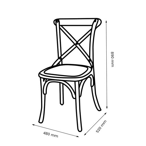Conjunto de 2 cadeiras de cozinha BISTROT II azul
