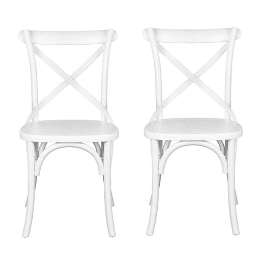 Conjunto de 2 cadeiras de cozinha BISTROT II branca