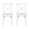 Conjunto de 2 cadeiras de cozinha BISTROT II branca