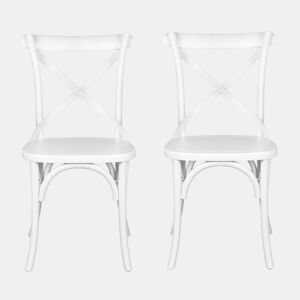 Conjunto de 2 cadeiras de cozinha BISTROT II branca