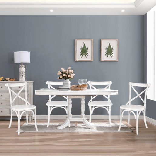 Conjunto de 2 cadeiras de cozinha BISTROT II branca