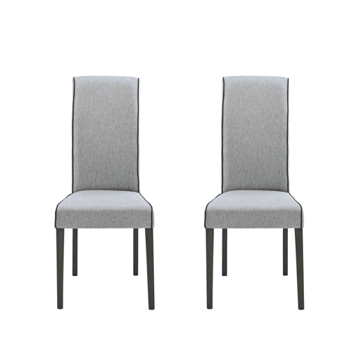 Conjunto de 2 cadeiras de jantar VERONA cor cinza claro