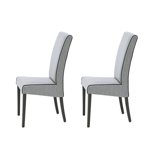 Conjunto de 2 cadeiras de jantar VERONA cor cinza claro