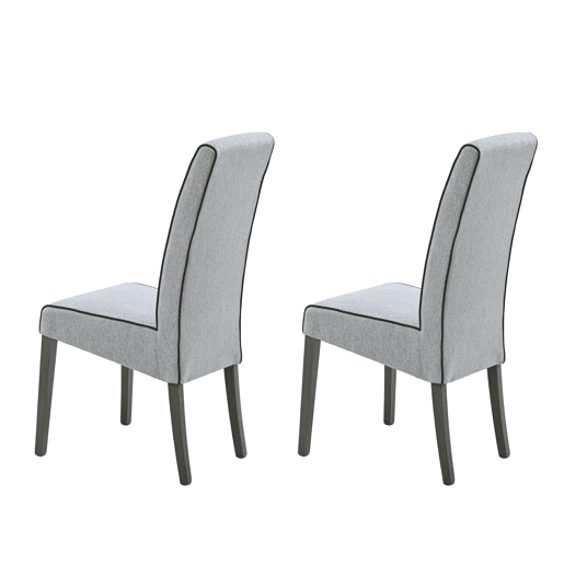 Conjunto de 2 cadeiras de jantar VERONA cor cinza claro