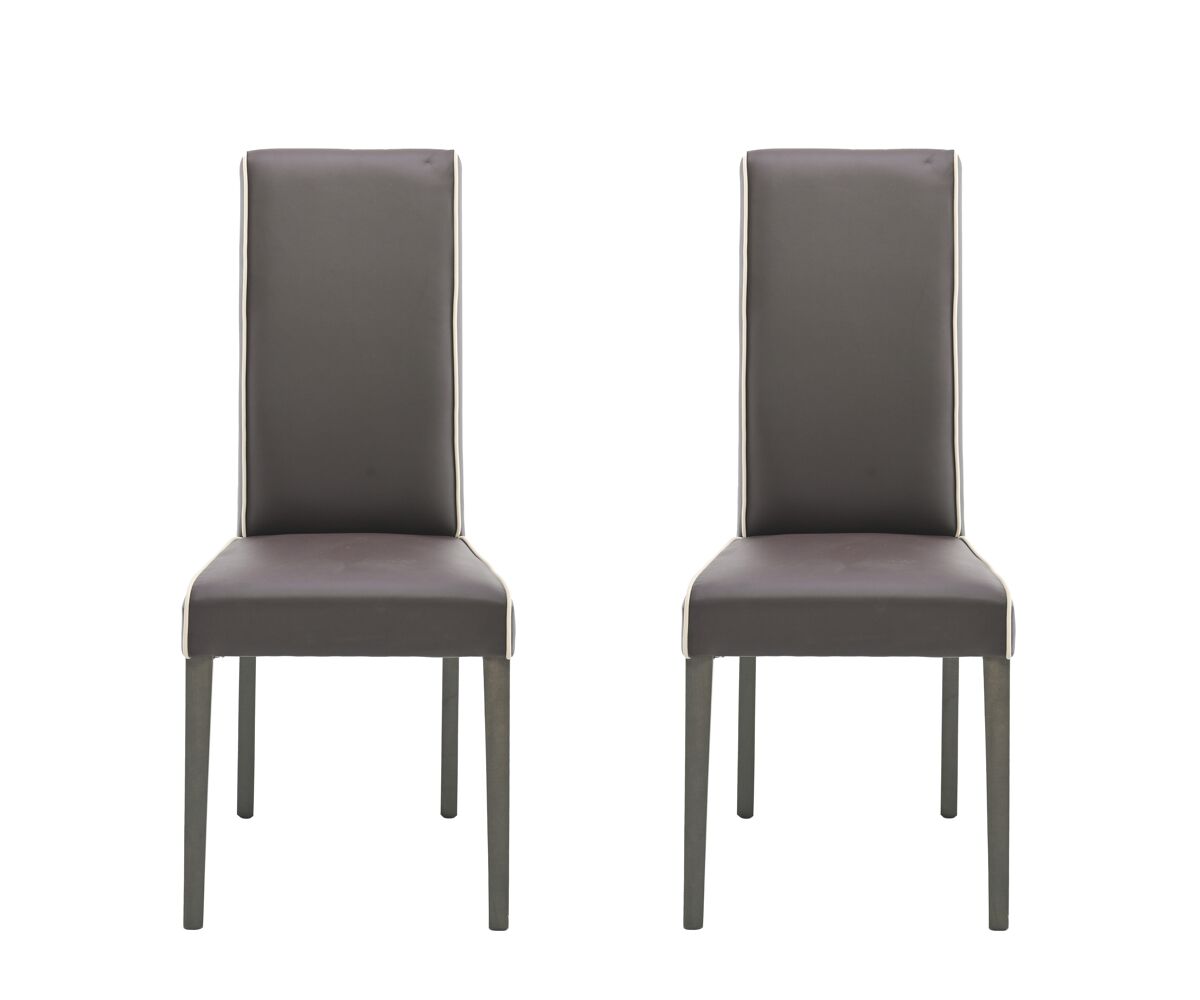 Pack de 2 sillas de comedor VERONA color chocolate