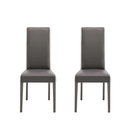 Conjunto de 2 cadeiras de jantar VERONA cor chocolate