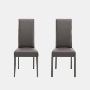 Conjunto de 2 cadeiras de jantar VERONA cor chocolate