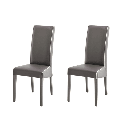 Conjunto de 2 cadeiras de jantar VERONA cor chocolate