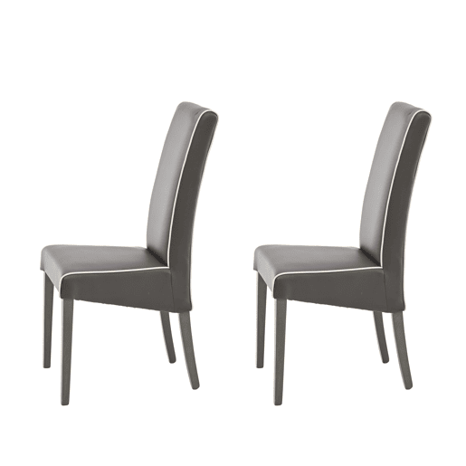 Conjunto de 2 cadeiras de jantar VERONA cor chocolate