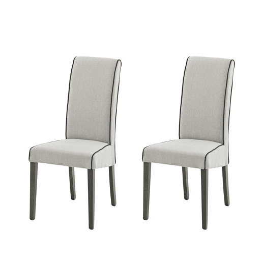 Conjunto de 2 cadeiras de jantar VERONA cor bege