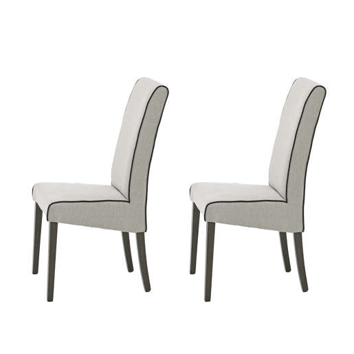 Conjunto de 2 cadeiras de jantar VERONA cor bege