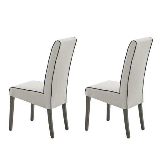 Conjunto de 2 cadeiras de jantar VERONA cor bege