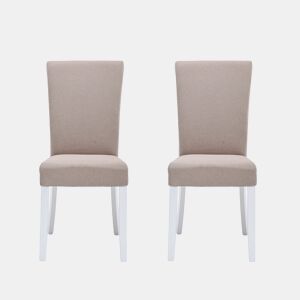Conjunto de 2 cadeiras de jantar BRIGHTON cor bege