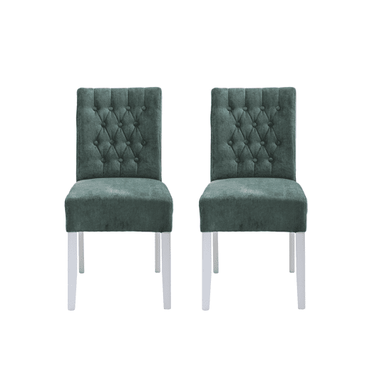 Conjunto de 2 cadeiras de jantar ALISSA cor verde