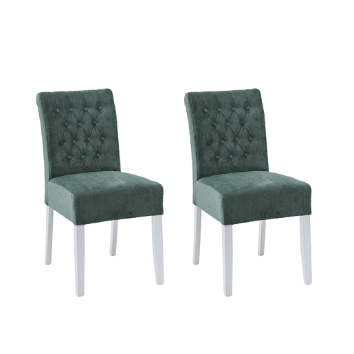 Conjunto de 2 cadeiras de jantar ALISSA cor verde