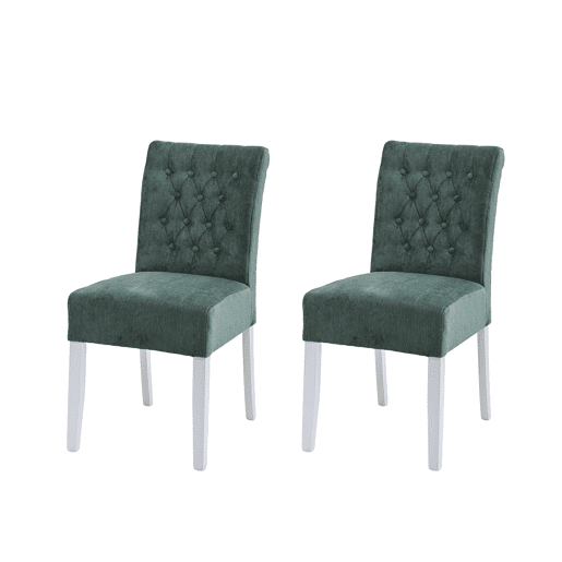 Conjunto de 2 cadeiras de jantar ALISSA cor verde