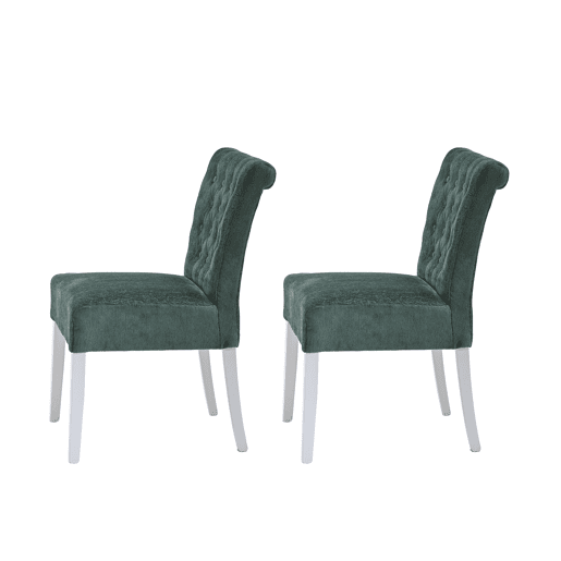 Conjunto de 2 cadeiras de jantar ALISSA cor verde