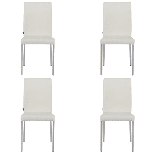 Conjunto de 4 cadeiras de cozinha ELEGANCE branca