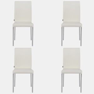 Conjunto de 4 cadeiras de cozinha ELEGANCE branca