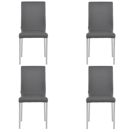 Conjunto de 4 cadeiras de cozinha ELEGANCE cinza