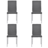 Conjunto de 4 cadeiras de cozinha ELEGANCE cinza